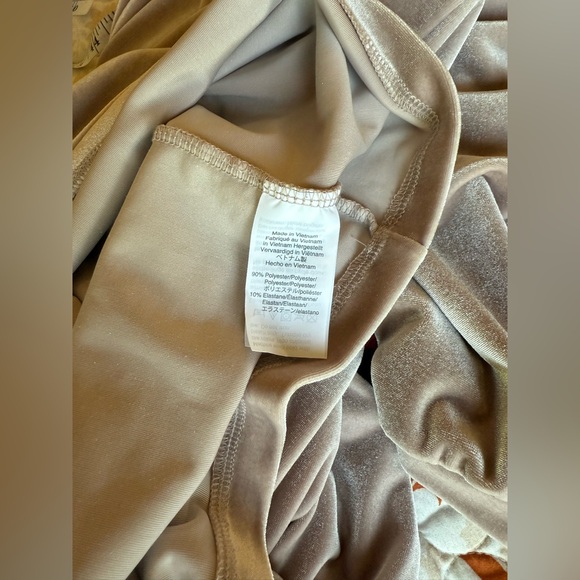 NWOT MADEWELL Velvelt Baloon Long Sleeve Blush Dress - Picture 5 of 8